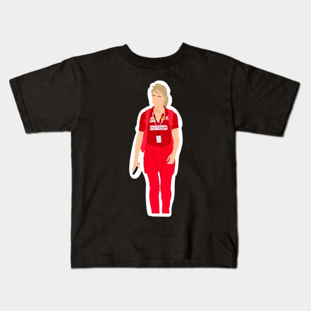 Britta Roeske, press relations manager of Sebastian Vettel for Ferrari Kids T-Shirt by royaldutchness